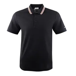 Áo Polo Nam Burberry Icon Stripe Lightweight Cotton With Logo At Sleeve In Black 81118111 Màu Đen Size L