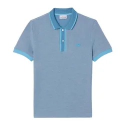 Áo Polo Nam Lacoste Regular Fit Contrast Caviar Texturized Piqué PH7359 IPK Màu Xanh Biển Size 3