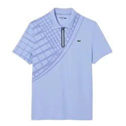Áo Polo Nam Lacoste Ultra Dry Printed Slim Fit Tennis DH4756_5QD Màu Tím Nhạt Size 3