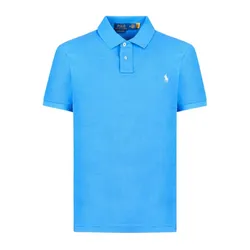 Áo Polo Nam Ralph Lauren Custom Slim Fit Mesh Polo Blue Piquet 710680784415 Màu Xanh Biển Size S