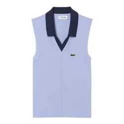 Áo Polo Nữ Lacoste Women's Sleeveless Stretch Knit Tennis PF0614-51-AI2 Màu Tím/Xanh Size 34