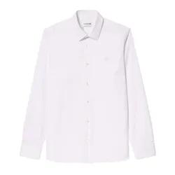 Áo Sơ Mi Dài Tay Nam Lacoste Men's Slim Fit Stretch Poplin Shirt CH5253 001 Màu Trắng Size 38