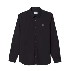 Áo Sơ Mi Dài Tay Nam Lacoste Men's Slim Fit Stretch Poplin Shirt CH5620 HDE Màu Xanh Navy Size 38