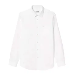 Áo Sơ Mi Dài Tay Nam Lacoste Regular Fit Cotton Shirt CH8522 001 Màu Trắng Size 41