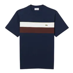 Áo Thun Nam Lacoste Men's Jersey Colorblock T-Shirt TH5890 6WZ Màu Xanh Navy Size 3