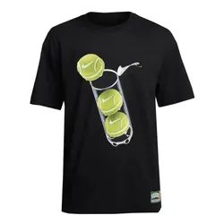 Áo Thun Nam Nike Court Tennis Macaroons Graphic Tee Tshirt HJ3468-010 Màu Đen
