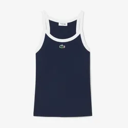Áo Thun Thể Thao Nữ Lacoste Sport Ultra Dry Ribbed Knit Tank Top TF4192 525 Màu Xanh Navy Size 34