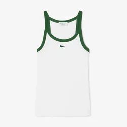 Áo Thun Thể Thao Nữ Lacoste Sport Ultra Dry Ribbed Knit Tank Top TF4192 737 Màu Trắng Size 36