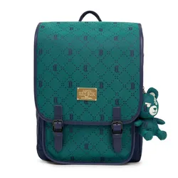 Balo Trẻ Em MLB Kids Diamond Monogram Backpack Boston Red Sox Green 7ABKMD13N-43GNS Màu Xanh Lá