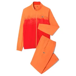 Bộ Thể Thao Nam Lacoste Men's Tennis X Novak Djokovic Tracksuit WH8977 - DIL Màu Cam Đỏ Size 3