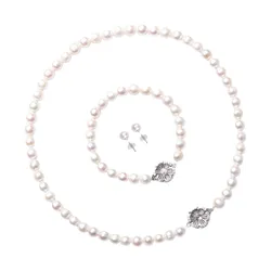 Bộ Trang Sức Ngọc Trai Nữ Jessica Pearl Blooming Spring JS19 Màu Trắng Ngà