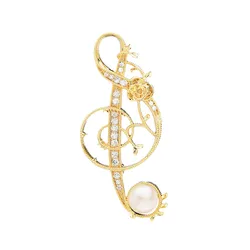 Cài Áo Nữ Meri Floral Melody BR961 Màu Vàng Gold