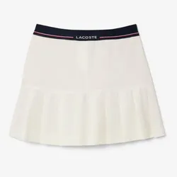 Chân Váy&nbsp;Nữ Lacoste Pleated Wool Blend Skirt JF5323_XFJ Màu Trắng Size 34