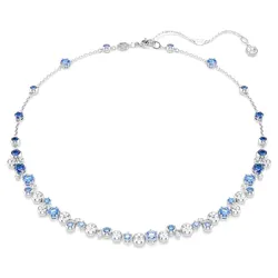 Dây Chuyền Nữ Swarovski Constella Necklace Mixed Cuts, Blue, Rhodium Plated 5732255 Màu Xanh Bạc