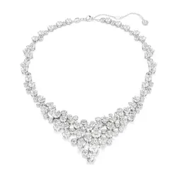 Dây Chuyền Nữ Swarovski Constella Necklace Mixed Cuts, Clasp, White, Rhodium Plated 5732249 Màu Bạc