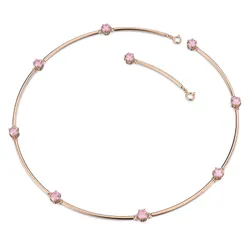 Dây Chuyền Nữ Swarovski Constella Necklace Round Cut, Pink, Rose Gold-Tone Plated 5640281 Màu Vàng Hồng