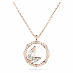 Dây Chuyền Nữ Swarovski Dellium Necklace Round Shape Bamboo White Rose-gold Plated 5645371 Màu Vàng Hồng