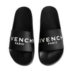 Dép Givenchy Slide Rubber Black With Logo BH300HH0EP 001 Màu Đen Size 41