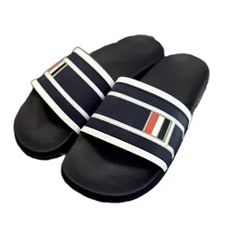 Dép Nam Thom Browne Three Stripes Men's Slippers Màu Xanh Đen Size 40