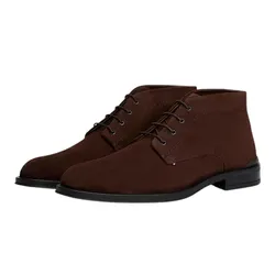Giày Boot Nam Tommy Hilfiger Suede Lace-Up Boots FM05579 - 200 Màu Nâu Size 7.5