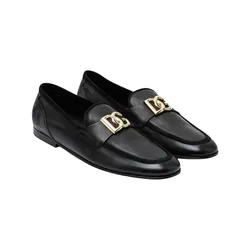 Giày Lười Nam Dolce & Gabbana D&G Tag Logo A50462AQ99380999 Màu Đen Size 40.5
