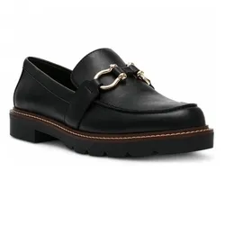 Giày Lười Nữ Anne Klein Ezra Bit Loafer Màu Đen Size 39-40