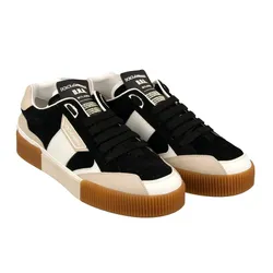 Giày Sneaker Nam Dolce & Gabbana D&G Logo Low Top Shoes Miami CS1694-AA333-8L759 Màu Đen Trắng Size 6