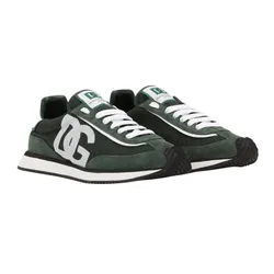 Giày Sneaker Nam Dolce & Gabbana DG Cushion Mixed-material Green/White CS2288 A3D24 8L592 Màu Xanh Lá Size 40