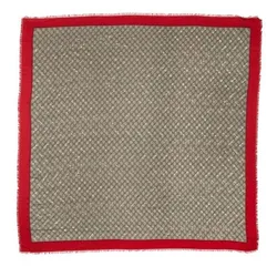 Khăn Lụa Nữ Gucci GG Print Horsebit Silk Carré Beige Ebony Màu Đỏ Nâu