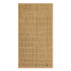 Khăn Tắm Lacoste Heritage Croc Scale Cotton Hand Towel 55262-LACTWL1-013 Sand Màu Vàng Cát