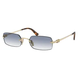 Kính Mát Nữ Miu Miu Pale Gold Sunglasses B50S ZVN80O Màu Nâu Xanh