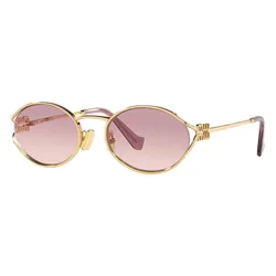 Kính Mát Nữ Miu Miu Regard Sunglasses 0MU 52YS 5AK06S Màu Hồng Gold