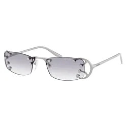 Kính Mát Nữ Prada Sunglasses 0PR C57S 28H40V Màu Xám/Bạc