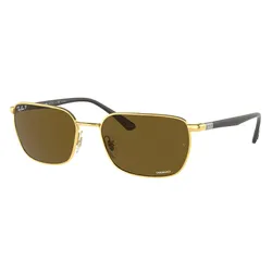 Kính Mát Unisex Rayban Sunglasses Polarized 0RB3684CH 001/AN58 Màu Nâu/Gold