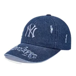 Mũ MLB Vintage Destroyed Denim Unstructured Ball Cap New York Yankees 3ACPV195N-50NYL Màu Xanh Navy