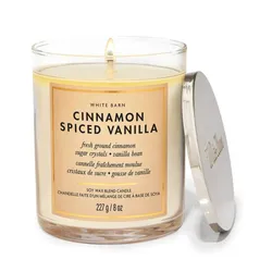 Nến Thơm Bath & Body Works Cinnamon Spiced Vanilla Single Wick Candle 227g