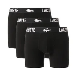 Set 3 Quần Lót Nam Lacoste 3-Pack Cotton Boxer Briefs 6H2485 031 Màu Đen Size S