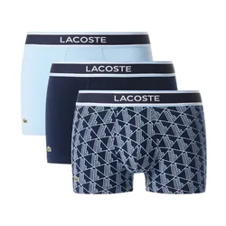 Set 3 Quần Lót Nam Lacoste 3-Pack Monogram Trunks 5H4970 AIF Màu Xanh Size S