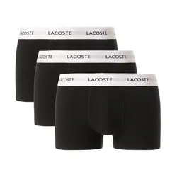 Set 3 Quần Lót Nam Lacoste 3-Pack Stretch Cotton Trunks 5H5150 031 Màu Đen Size S