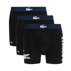 Set 3 Quần Lót Nam Lacoste 3-Pack Stretch Cotton Trunks 6H1295 9DI Màu Đen Size S