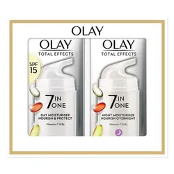 Set Kem Dưỡng Da Ngày Và Đêm Hỗ Trợ Trẻ Hoá Da Olay Total Effects 7in1 Set 2 Món