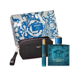Set Nước Hoa Nam Versace Eros EDP Limited (100ml + Mini 10ml + Túi Black Trousse)