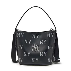 Túi Đeo Chéo Nữ MLB Classic Monogram Embossed Bucket Bag New York Yankees 3ABMME16N-50BKS Màu Đen