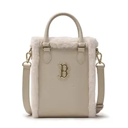 Túi Đeo Chéo MLB Kids Classic Monogram PU Embossed Mini Tote Bag 7ACRM0946-43BGL Màu Beige