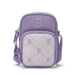 Túi Đeo Chéo MLB Kids Diamond Monogram Mini Crossbody Bag Boston Red Sox 7ACRMD25N-43LDL Màu Tím