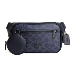 Túi Đeo Chéo Nam Coach Elias Belt Bag In Signature Denim CU551 Màu Xanh Navy