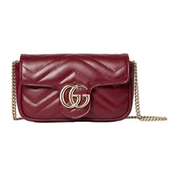 Túi Đeo Chéo Nữ Gucci GG Marmont In Rosso Ancora Red 476433-DTDHV-6207 Màu Đỏ