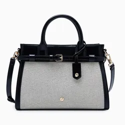 Túi Đeo Chéo Nữ Lyn Gem Infinite Top Handle M Handbag - Black L26CBWA041 Đen Xám