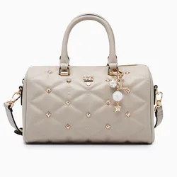 Túi Đeo Chéo Nữ Lyn North Buton Star Duffle M Handbag - Beige L25FBWA114 Màu Be Nhạt
