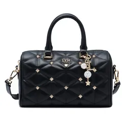 Túi Đeo Chéo Nữ Lyn North Buton Star Duffle M Handbag - Black L25FBWA114 Màu Đen